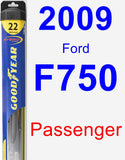 Passenger Wiper Blade for 2009 Ford F750 - Hybrid