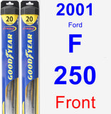 Front Wiper Blade Pack for 2001 Ford F-250 - Hybrid