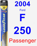 Passenger Wiper Blade for 2004 Ford F-250 - Hybrid