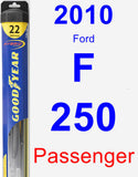 Passenger Wiper Blade for 2010 Ford F-250 - Hybrid