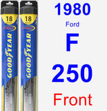 Front Wiper Blade Pack for 1980 Ford F-250 - Hybrid