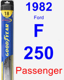 Passenger Wiper Blade for 1982 Ford F-250 - Hybrid