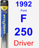 Driver Wiper Blade for 1992 Ford F-250 - Hybrid