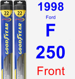 Front Wiper Blade Pack for 1998 Ford F-250 - Hybrid