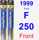 Front Wiper Blade Pack for 1999 Ford F-250 - Hybrid