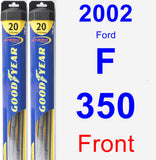 Front Wiper Blade Pack for 2002 Ford F-350 - Hybrid