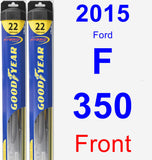 Front Wiper Blade Pack for 2015 Ford F-350 - Hybrid