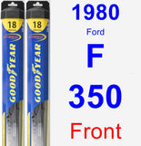 Front Wiper Blade Pack for 1980 Ford F-350 - Hybrid