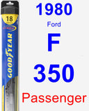 Passenger Wiper Blade for 1980 Ford F-350 - Hybrid