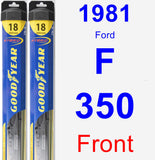 Front Wiper Blade Pack for 1981 Ford F-350 - Hybrid