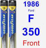 Front Wiper Blade Pack for 1986 Ford F-350 - Hybrid