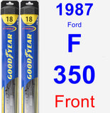 Front Wiper Blade Pack for 1987 Ford F-350 - Hybrid