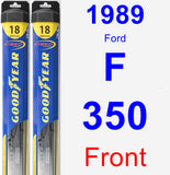 Front Wiper Blade Pack for 1989 Ford F-350 - Hybrid