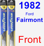 Front Wiper Blade Pack for 1982 Ford Fairmont - Hybrid