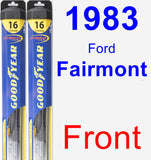 Front Wiper Blade Pack for 1983 Ford Fairmont - Hybrid