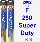 Front Wiper Blade Pack for 2002 Ford F-250 Super Duty - Hybrid