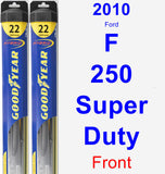 Front Wiper Blade Pack for 2010 Ford F-250 Super Duty - Hybrid