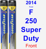 Front Wiper Blade Pack for 2014 Ford F-250 Super Duty - Hybrid