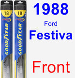 Front Wiper Blade Pack for 1988 Ford Festiva - Hybrid