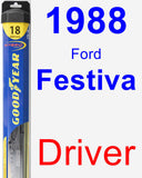 Driver Wiper Blade for 1988 Ford Festiva - Hybrid