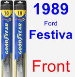Front Wiper Blade Pack for 1989 Ford Festiva - Hybrid