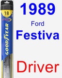 Driver Wiper Blade for 1989 Ford Festiva - Hybrid