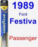 Passenger Wiper Blade for 1989 Ford Festiva - Hybrid