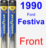 Front Wiper Blade Pack for 1990 Ford Festiva - Hybrid