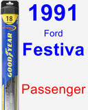Passenger Wiper Blade for 1991 Ford Festiva - Hybrid