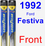Front Wiper Blade Pack for 1992 Ford Festiva - Hybrid