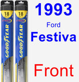 Front Wiper Blade Pack for 1993 Ford Festiva - Hybrid