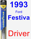 Driver Wiper Blade for 1993 Ford Festiva - Hybrid