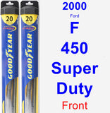 Front Wiper Blade Pack for 2000 Ford F-450 Super Duty - Hybrid