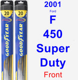 Front Wiper Blade Pack for 2001 Ford F-450 Super Duty - Hybrid