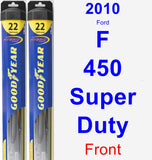 Front Wiper Blade Pack for 2010 Ford F-450 Super Duty - Hybrid