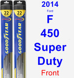 Front Wiper Blade Pack for 2014 Ford F-450 Super Duty - Hybrid