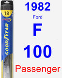 Passenger Wiper Blade for 1982 Ford F-100 - Hybrid