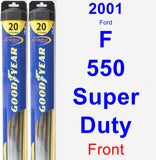 Front Wiper Blade Pack for 2001 Ford F-550 Super Duty - Hybrid