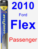 Passenger Wiper Blade for 2010 Ford Flex - Hybrid