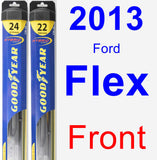 Front Wiper Blade Pack for 2013 Ford Flex - Hybrid