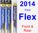 Front & Rear Wiper Blade Pack for 2014 Ford Flex - Hybrid