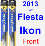 Front Wiper Blade Pack for 2013 Ford Fiesta Ikon - Hybrid