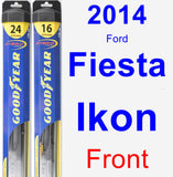 Front Wiper Blade Pack for 2014 Ford Fiesta Ikon - Hybrid