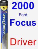 Driver Wiper Blade for 2000 Ford Focus - Hybrid