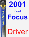 Driver Wiper Blade for 2001 Ford Focus - Hybrid