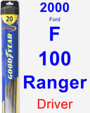 Driver Wiper Blade for 2000 Ford F-100 Ranger - Hybrid