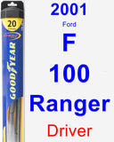 Driver Wiper Blade for 2001 Ford F-100 Ranger - Hybrid