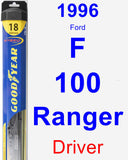 Driver Wiper Blade for 1996 Ford F-100 Ranger - Hybrid