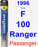 Passenger Wiper Blade for 1996 Ford F-100 Ranger - Hybrid