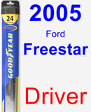 Driver Wiper Blade for 2005 Ford Freestar - Hybrid